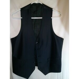 Men's Dress Vest Formal Business Suit Waistcoat‎  Navy Blue Size Small